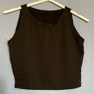 Black Simple Crop Top